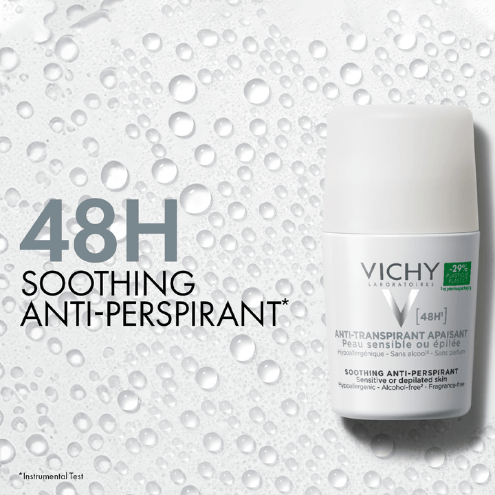 VICHY Roll-on 48H Anti-Perspirant Deodorant Sensitive  - 50ML | فيشي مزيل تعرق لمدة 48 ساعة للبشرة الحساسة - 50 مل