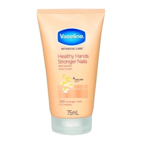 Vaseline Hand Cream  Healthy Stronger Nails -  75ml | فازلين كريم لليدين لأظافر صحية وقوية - 75 مل