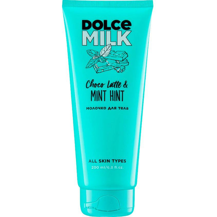DOLCE MILK Mint Hint & Choco Latte Body Milk All Skin Types - 200ml | دولشي ميلك لوشن جسم شوكو لاتيه و منت هينت - 200مل
