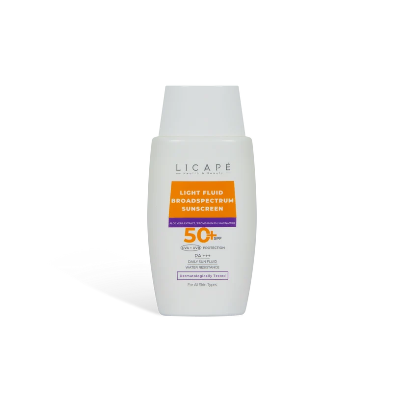 LICAPE Light Fluid Broadspectrum Sunscreen 50+ Spf - 50ml | ليكابي واقي شمس سائل خفيف SPF 50+ - 50مل