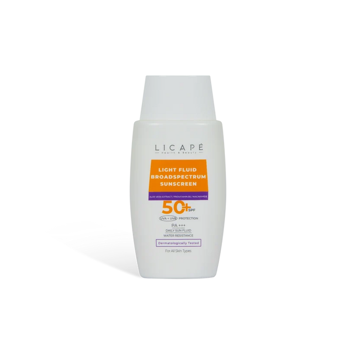 LICAPE Light Fluid Broadspectrum Sunscreen 50+ Spf - 50ml | ليكابي واقي شمس سائل خفيف SPF 50+ - 50مل