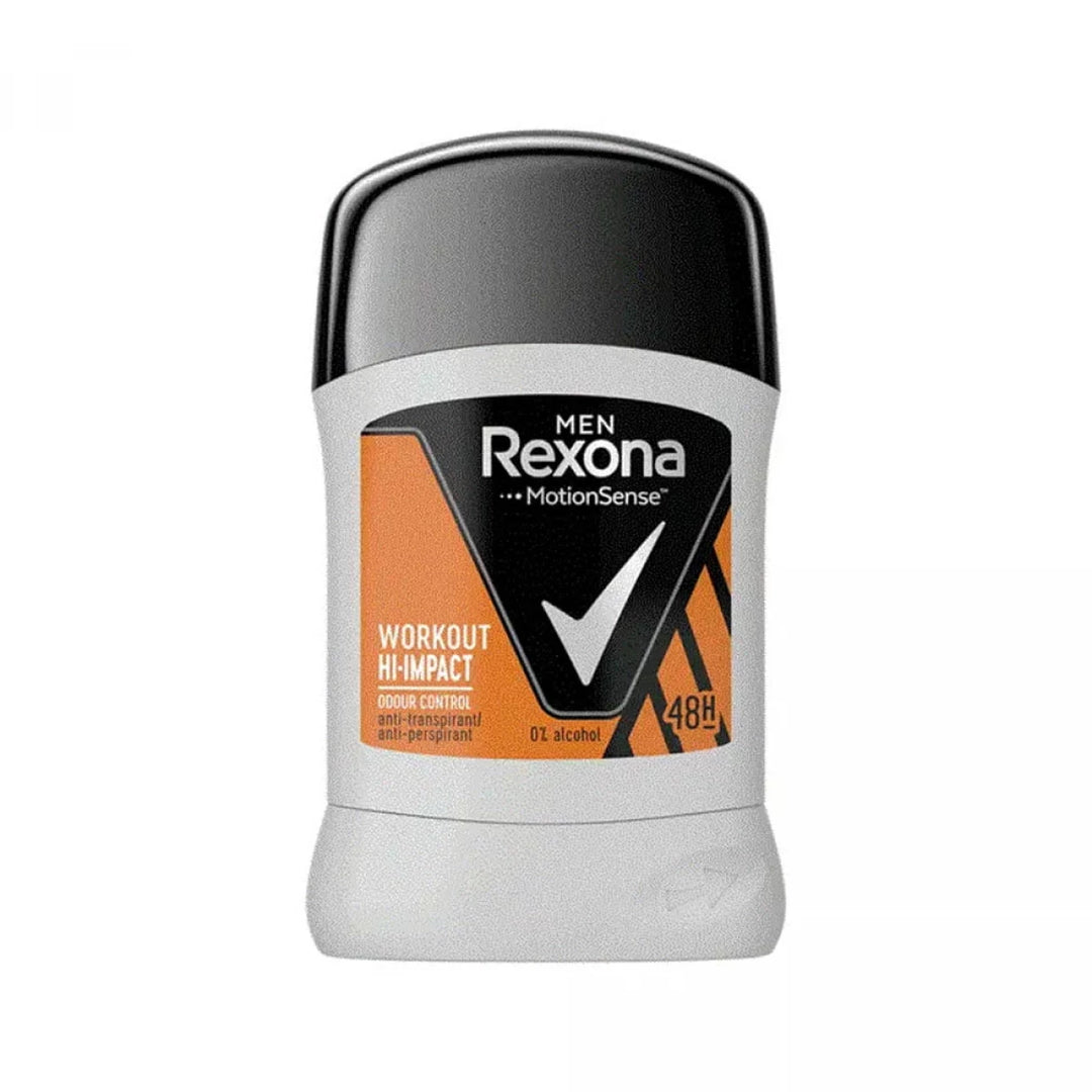 Rexona Men Motionsense Workout Hi-impact Antiperspirant Stick 48H - 40g |ركسونا مضاد للتعرّق للرجال لمدة 48 ساعة - 40 غرام