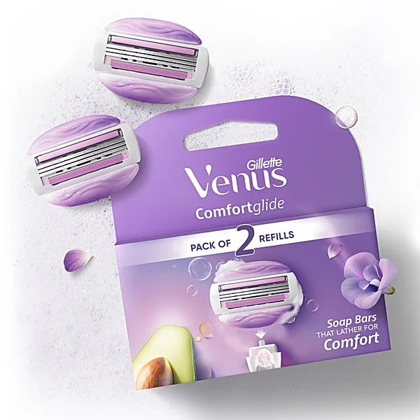 Gillette Venus Comfort glide 2N | جيليت رؤوس شفرات الحلاقة عدد 2