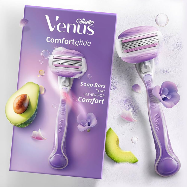 Gillette Venus Comfort Glide Women’s Razor – Avocado Scent | شفرة حلاقة نسائية جيليت فينوس كومفورت جلو – برائحة الأفوكادو