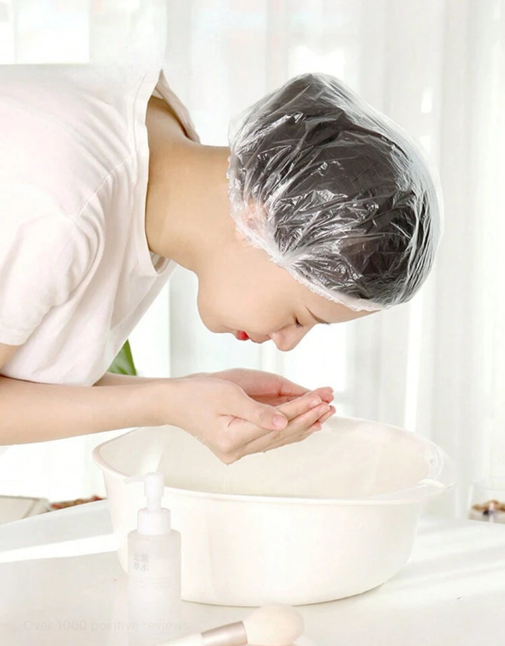 Plastic Hair Cap - 100Pcs | قبعة شعر بلاسيتيكية - 100 قطعة