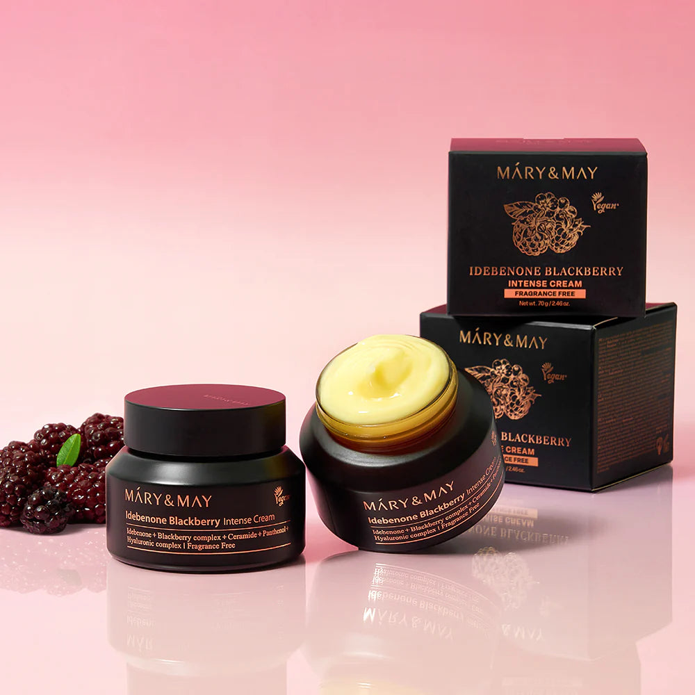 MARY & MAY Idebenone Blackberry Complex Intense Cream - 70g | ماري اند ماي كريم مكثف بالآيديبينون والتوت الأسود - 70غ