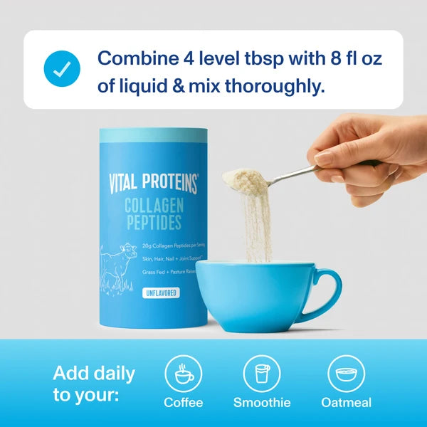 Vital Proteins Collagen Peptides Unflavored - 265g | فيتال بروتينز ببتيدات الكولاجين غير المنكهة – 265 غ