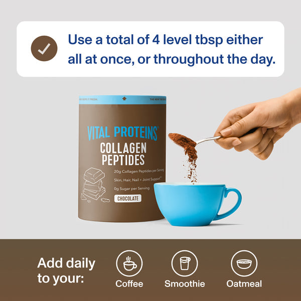 Vital Proteins Chocolate Collagen Peptides - 383g - 383g | فايتال بروتينز ببتيدات كولاجين شوكولاتة - 383غ #3