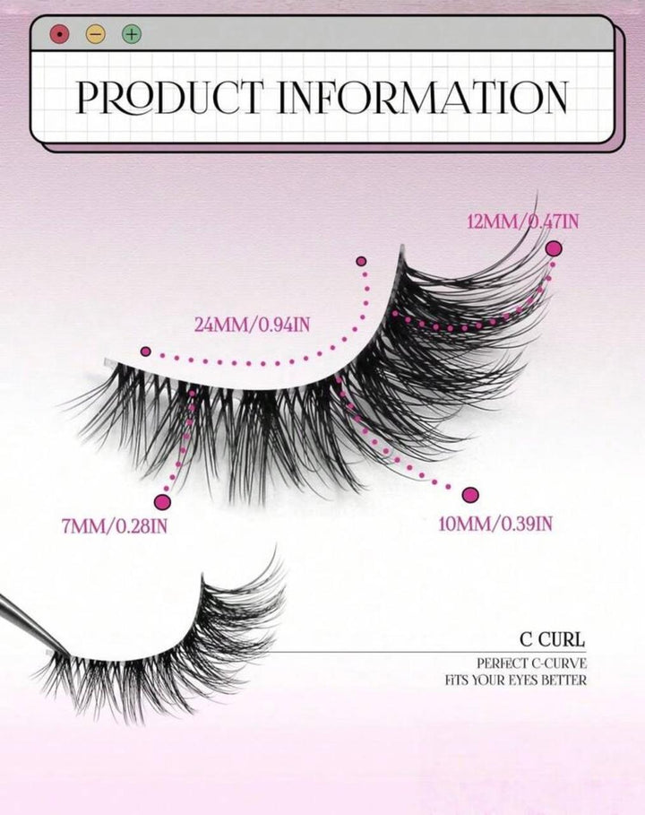 Tools & Cases Pink Eyelashes | رموش صناعية