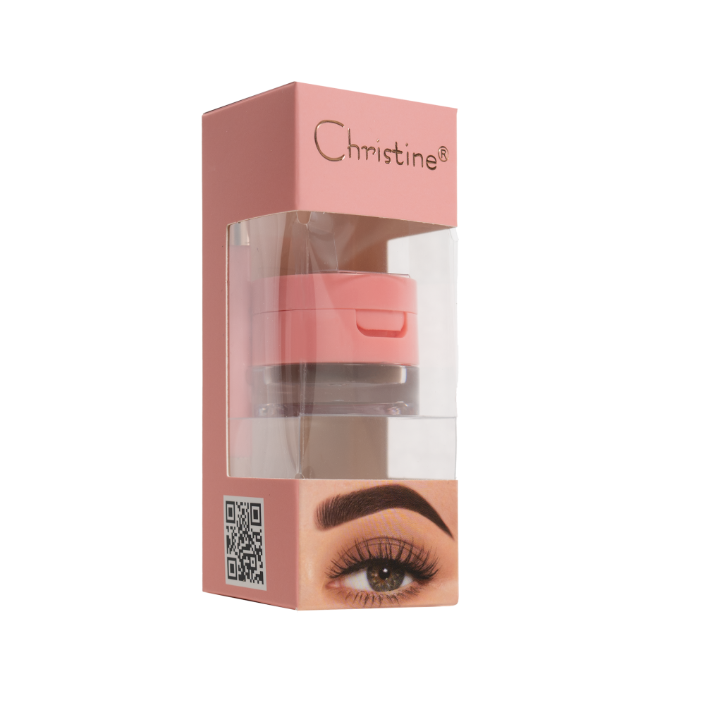 Christine 2 In 1 Eyebrow Powder Gel Eyeliner - 4g | كريستين جيل حواجب بني - 4غ #3