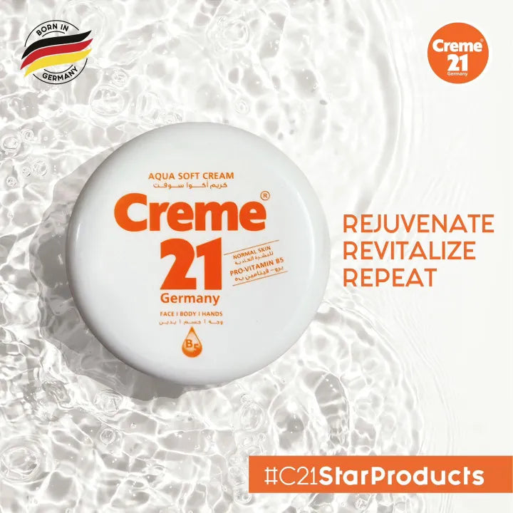 Creme21 Germany  Aqua Soft Cream - 150ml | كريم 21 مرطب اكوا سوفت - 150 مل