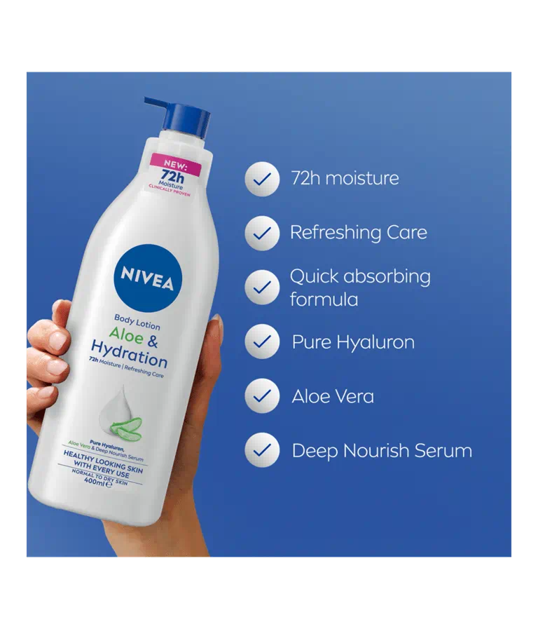 Nivea Body Lotion Aloe Hydration - 250ml| نيفيا لوشن مرطّب بخلاصة الألوفيرا -250 مل