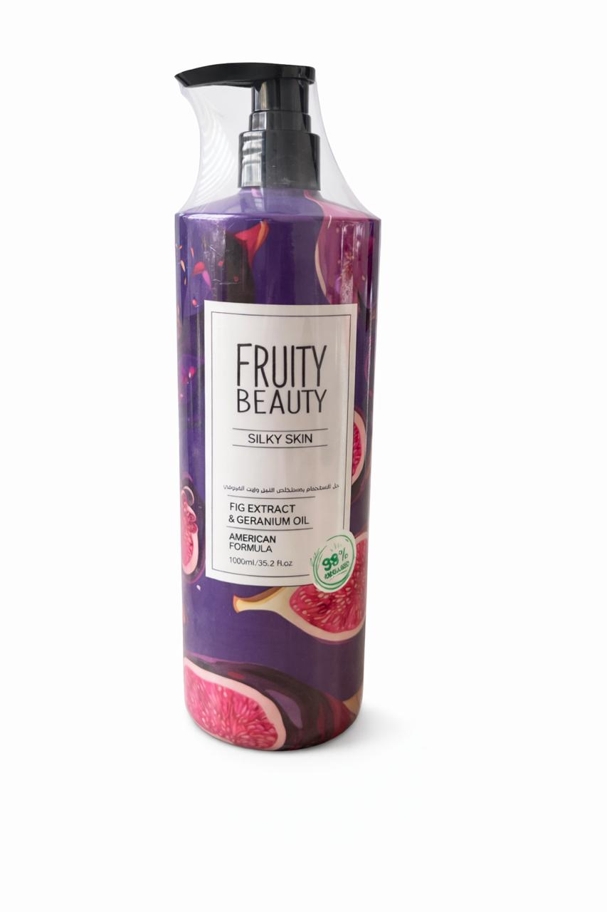 FRUITY BEAUTY Shower Gel Fig Extract & Geranium Oil - 1000ml | فروتي بيوتي جل استحمام بخلاصة التين - 1000مل