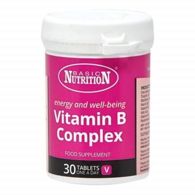 Basic Nutrition Vitamin B Complex - 30 Tablets | بيسك نيوتريشن فيتامين ب كومبلكس - 30 قرصًا