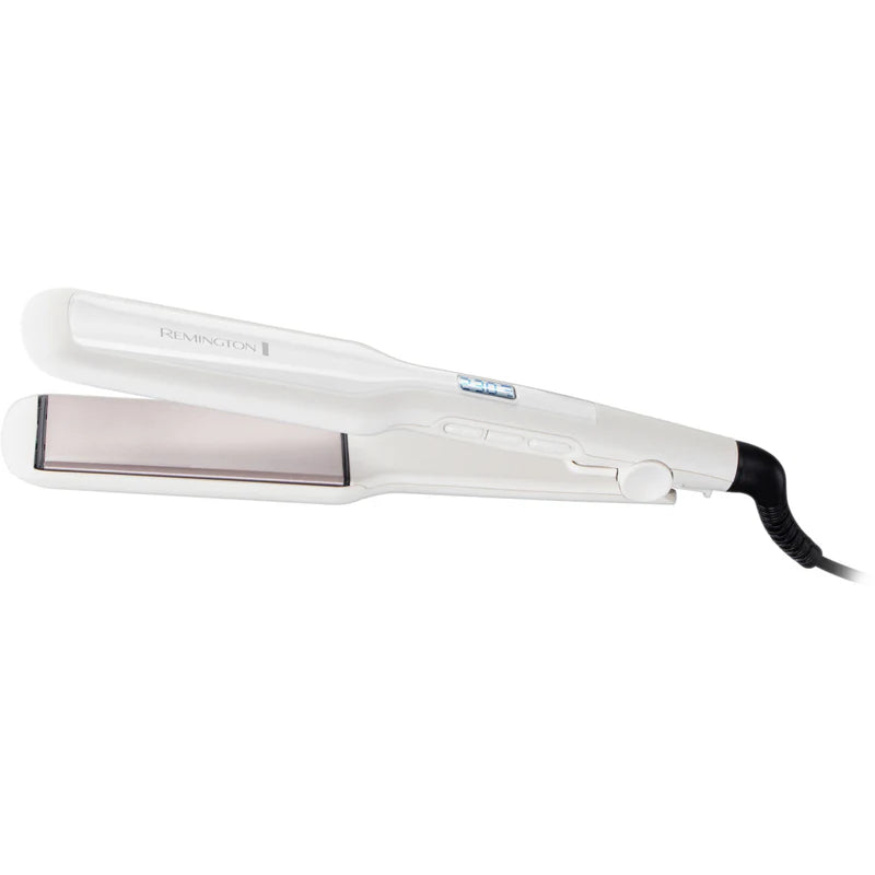 REMINGTON Pro Ceramic Extra Straightener White | ريمينغتون مكواة شعر برو-سيراميك إكسترا ذات لوحات عريضة