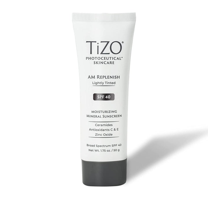 Tizo Photoceutical AM Replenish Lightly Tinted SPF 40 - 50g | تايزو واقي شمسي صباحي مع لون خفيف spf 40 - 50 غرام