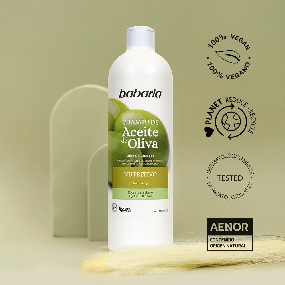 BABARIA Olive Oil Shampoo - 700ml | باباريا شامبو بزيت الزيتون - 700 مل