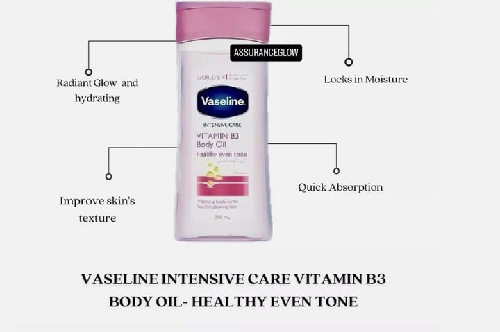 VASELINE Vitamin b3 Body Oil - 200ml | فازلين زيت الجسم - 200 مل