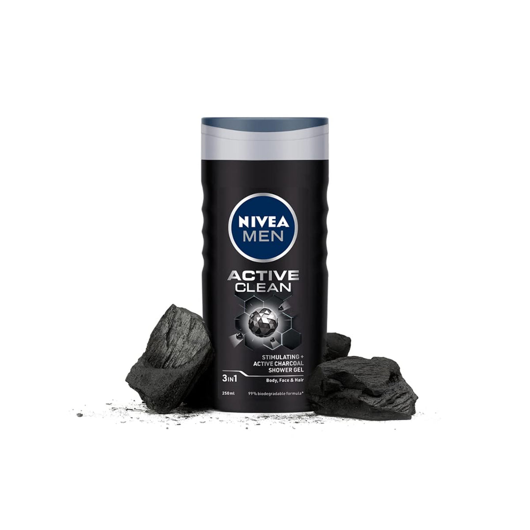 Nivea Shower Gel Active Clean - 250 ml  | نيفيا جل الاستحمام للرجال اكتيف كلين - 250 مل
