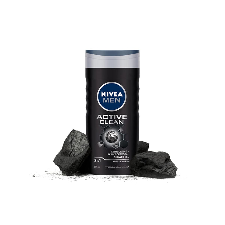 Nivea Shower Gel Active Clean - 250 ml  | نيفيا جل الاستحمام للرجال اكتيف كلين - 250 مل