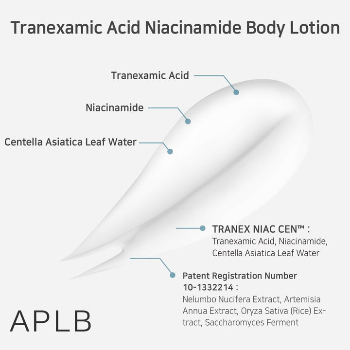 APLB Tranexamic Acid Niacinamide Body Lotion - 300ml | اي بي ال بي لوشن جسم نياسيناميد وترانيكساميك اسيد - 300مل