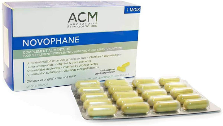 ACM Novophane 60 Vegetable Capsules |  اي سي ام نوفوفان 60 كبسولات الخضار