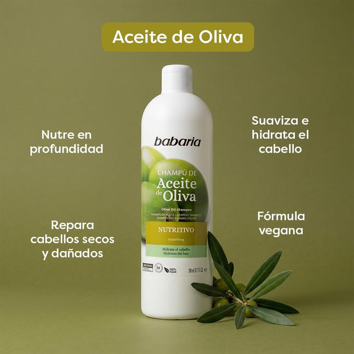 BABARIA Olive Oil Shampoo - 700ml | باباريا شامبو بزيت الزيتون - 700 مل