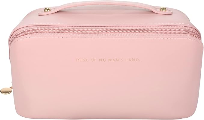 WASHBAG Purple triangle leather bag | ووش باغ حقيبة مكياج باللون الوردي