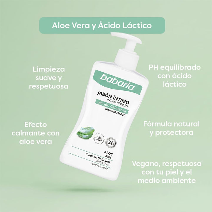 BABARIA Intimate Wash Aloe - 300ml | باباريا غسول نسائي بالالوفيرا - 300 مل