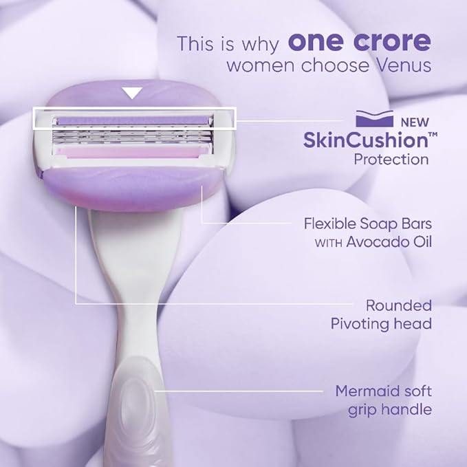 Gillette Venus Comfort Glide Women’s Razor – Avocado Scent | شفرة حلاقة نسائية جيليت فينوس كومفورت جلو – برائحة الأفوكادو