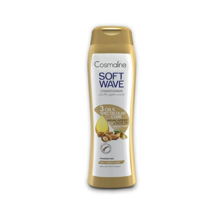 COSMALINE Soft Wave 3 Oils Spectacular Cure Dry & Frizzy Hair Conditioner - 400ml |كوزمالين بلسم سوف ويف للعانية بشعرك