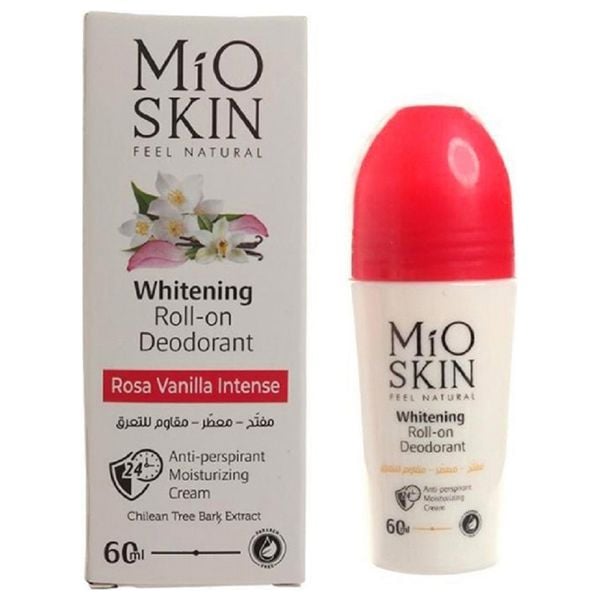 MIO SKIN Whitening Roll- On Deodorant 24hr Anti Perspirant Moisturizing Cream - 60ml|  ميو سكن مزيل تعرق رول ومبيض  لمدة 24 ساعة- 60 مل