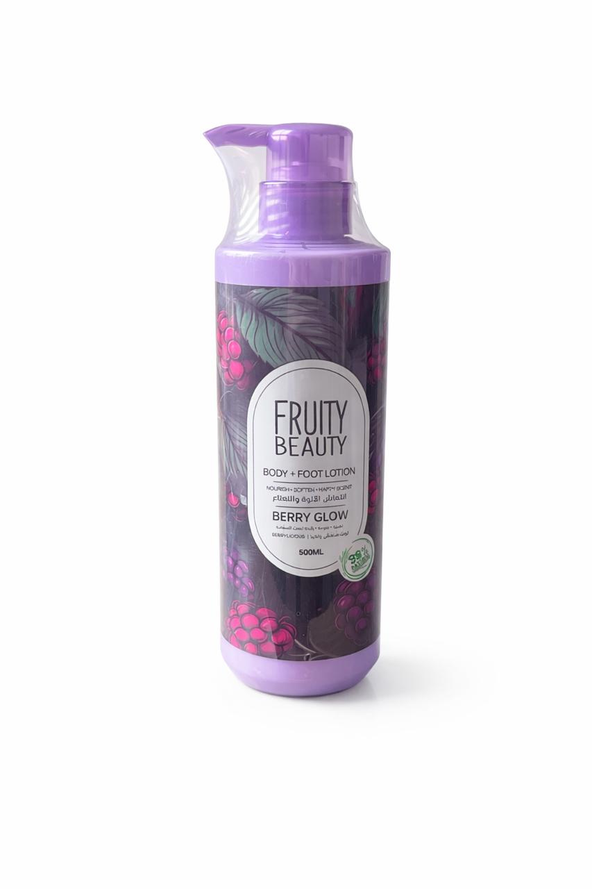 FRUITY BEAUTY Foot Body Lotion Berry Glow - 500ml | فروتي بيوتي لوشن للجسم والقدم بيري غلو - 500مل