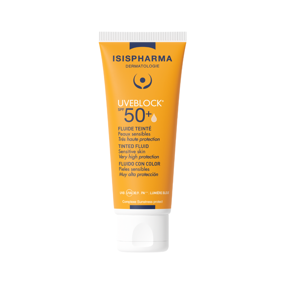 ISIS PHARMA UVBLOCK SPF50 FLUID Light TINT - 40 ML | ايزيس فارما واقي شمسي مع لون spf50 - 40 مل