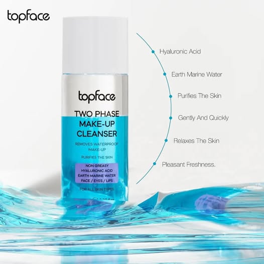 Topface Tow Phase Make Up Cleanser - 100ml | توب فيس مزيل مكياج ثنائي الطور – 100 مل