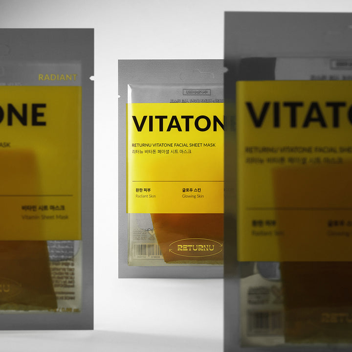 RETURNU Vitatone Facial Sheet Mask - 25g | ريترن يو  قناع ورقي للوجه بفيتامين سي - 25غ