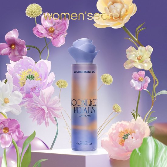 women secret beauty  Moonlight Petals Body Mist - 250ml | وومن سيكرت رذاذ جسم بتلات القمر - 250مل