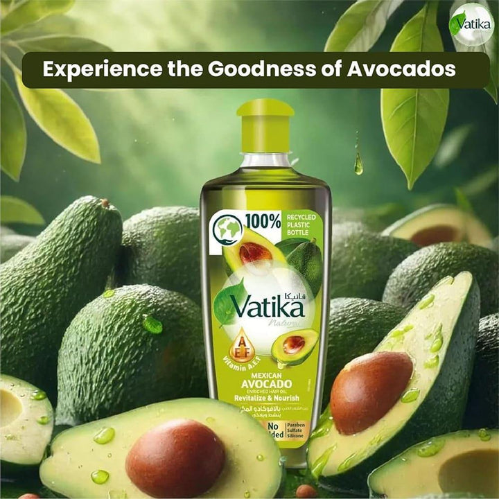 Vatika Mexican Avocado Enriched Hair Oil - 200ml | فاتيكا زيت الشعر المغذي بالأفوكادو المكسيكي - 200 مل