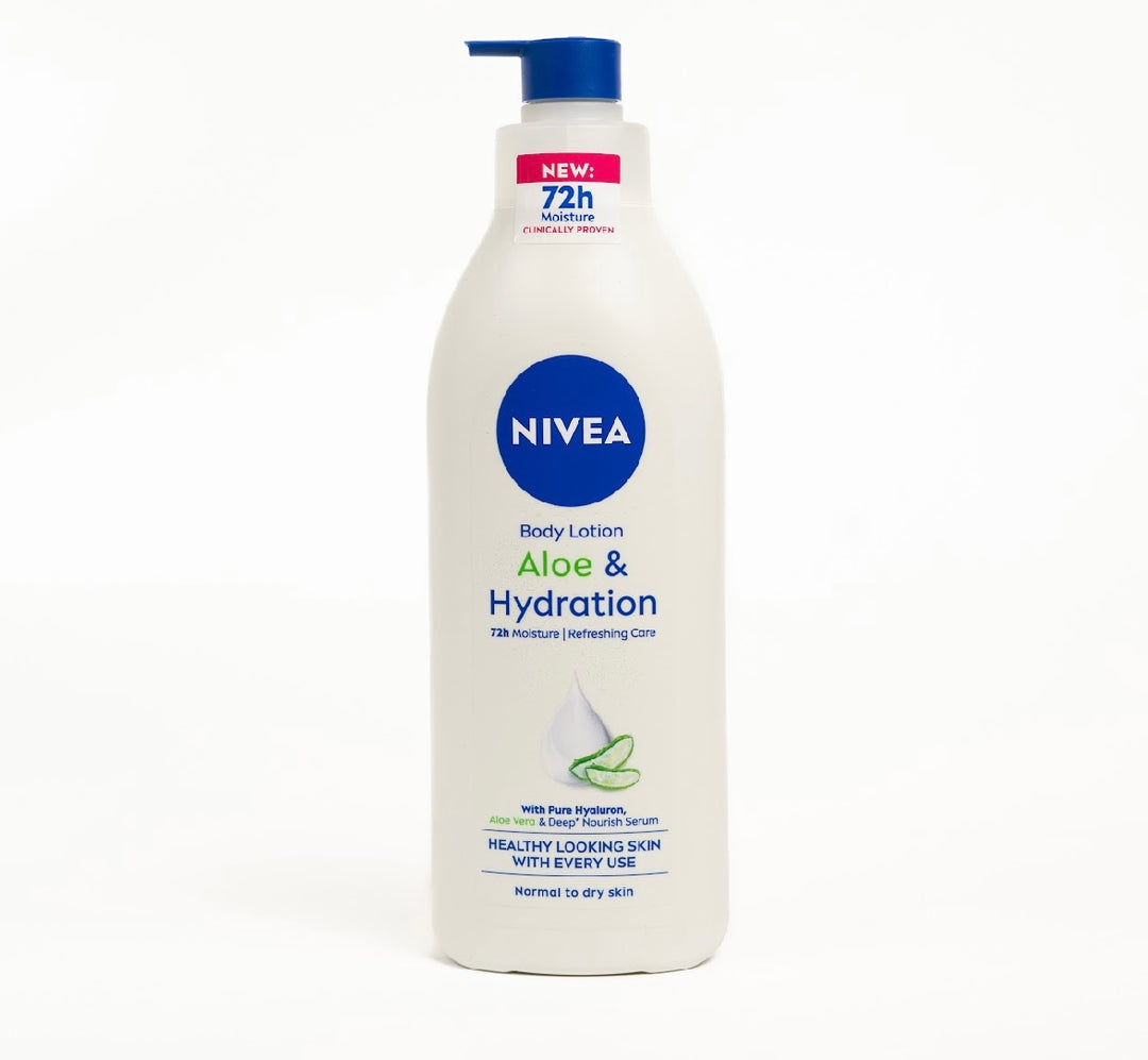 NIVEA Body Lotion for Normal to Dry Skin, Aloe & Hydration - 400ml | لوشن الجسم نيفيا للبشرة العادية إلى الجافة بالألوفيرا والترطيب – 400 مل