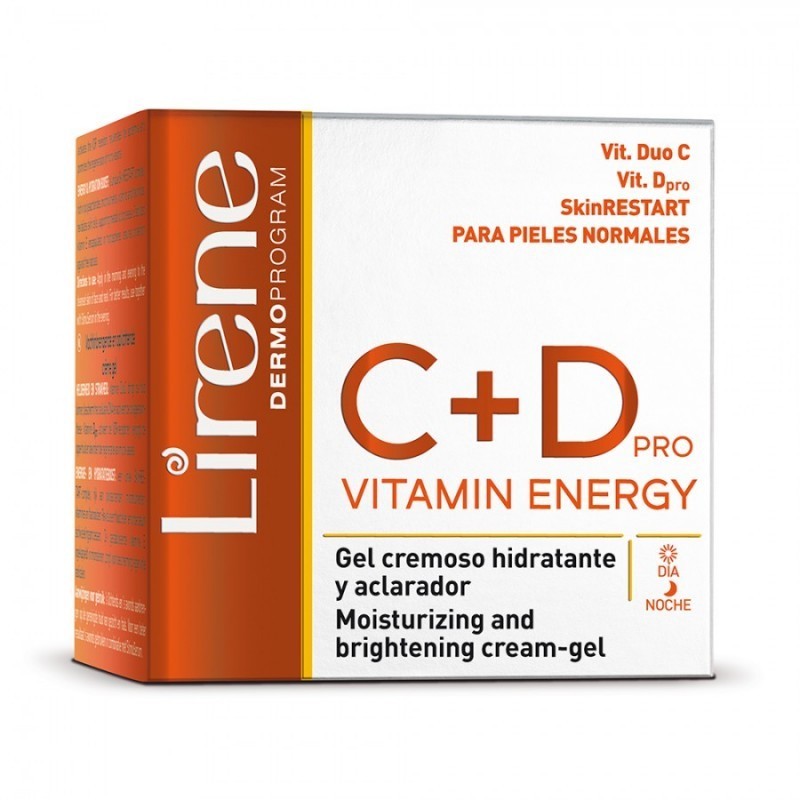 Lirene VITAMIN ENERGY С+D PRO Moisturizing and brightening cream-gel - 50ml | ليرين جل طاقة فيتامين C+D برو - 50مل #1