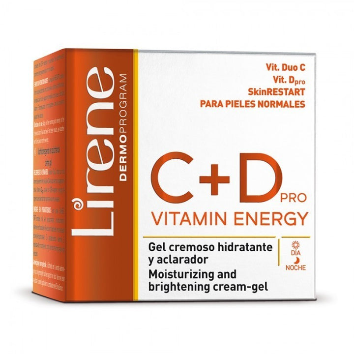 Lirene VITAMIN ENERGY С+D PRO Moisturizing and brightening cream-gel - 50ml | ليرين جل طاقة فيتامين C+D برو - 50مل #1