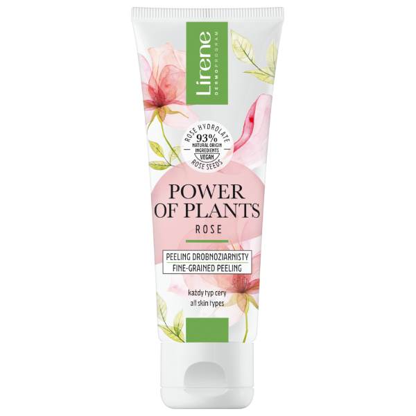 Lirene Power Of Plants Fine-Grained peeling Rose - 75ml | ليرين مقشر للوجه - 75 مل