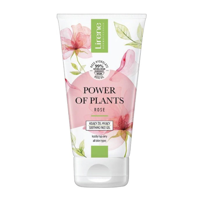 Lirene Power Of Plants Soothing Face Gel Rose - 150ml | ليرين غسول جل للبشرة بخلاصة الازهار - 150 مل