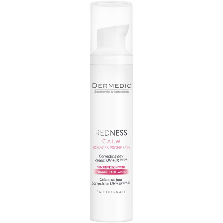 Dermedic Redness Correcting Day Cream Uv+Ir Spf 20 - 40ml | ديرمديك كريم نهاري مصحح للبشرة مع Spf20 - 40 مل