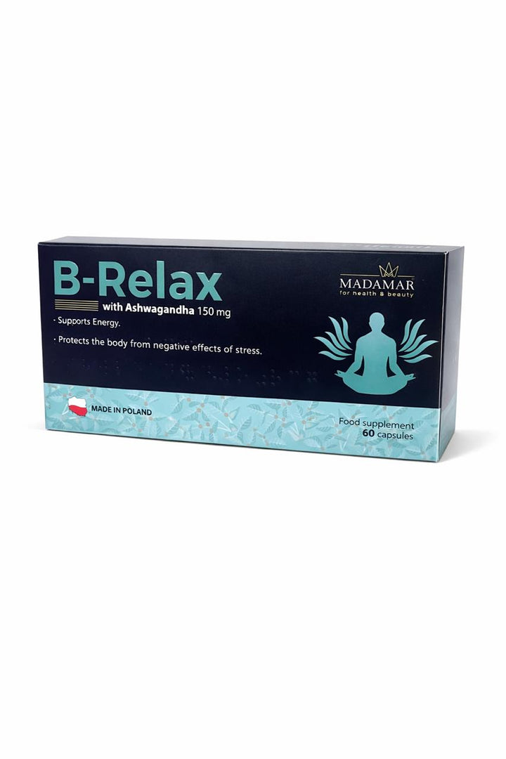 MADAMAR B- Relax With Ashwagandha 150mg - 60 Capsules | مادامار  مكمل غذائي - استرخاء مع الأشواغاندا 150 ملغ - 60 كبسولة