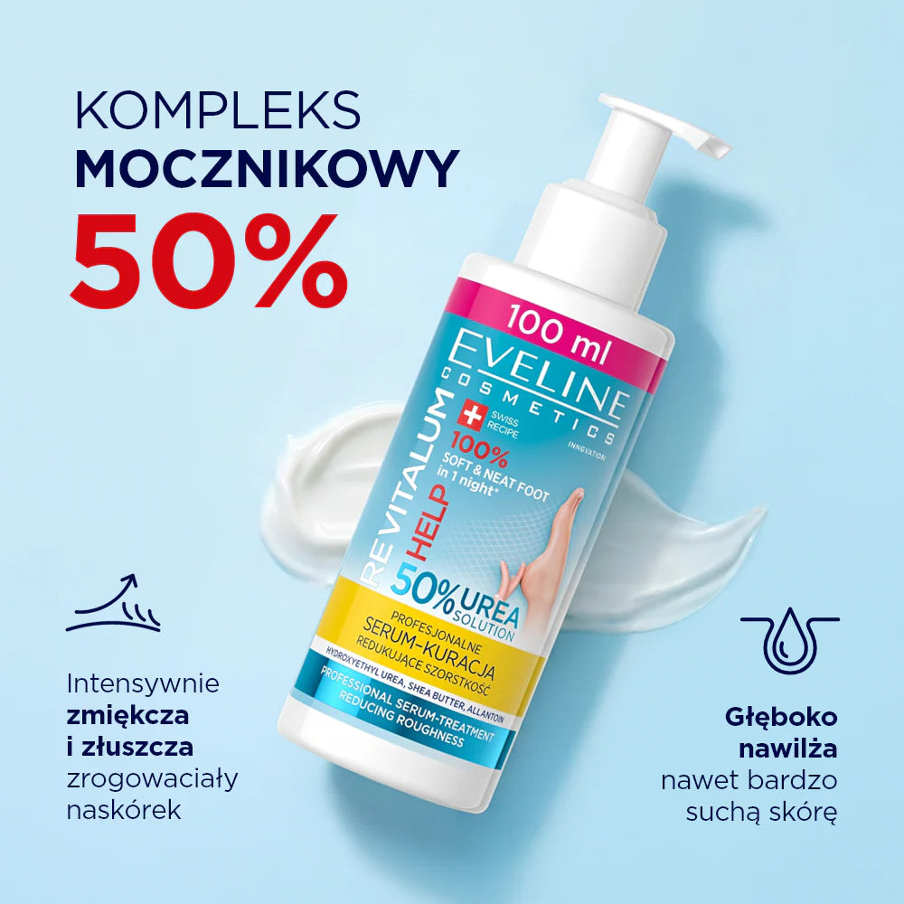 Eveline Revitalum Help Serum kuracja 50% Urea - 100ml | ايفلين سيروم مرطب للقدمين لعلاج التشققات يوريا 50 % - 100 مل