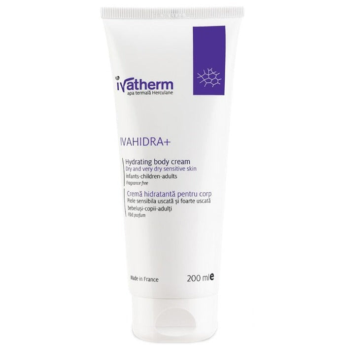 ivatherm Ivahidra + Emollient Body Cream For Dry Skin - 200ml | ايفاثيرم كريم مرطب ايفاهايدرا للجسم.مناسب للبشرة الحساسة و المعرضة اكزيما - 200 مل