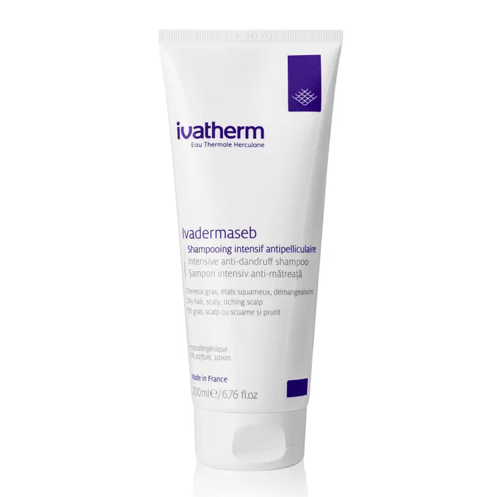 ivatherm Ivadermaseb Intensive Dandruff Shampoo - 200ml | ايفاثيرم شامبوايفاديرماسيب المضاد للقشرة - 200 مل