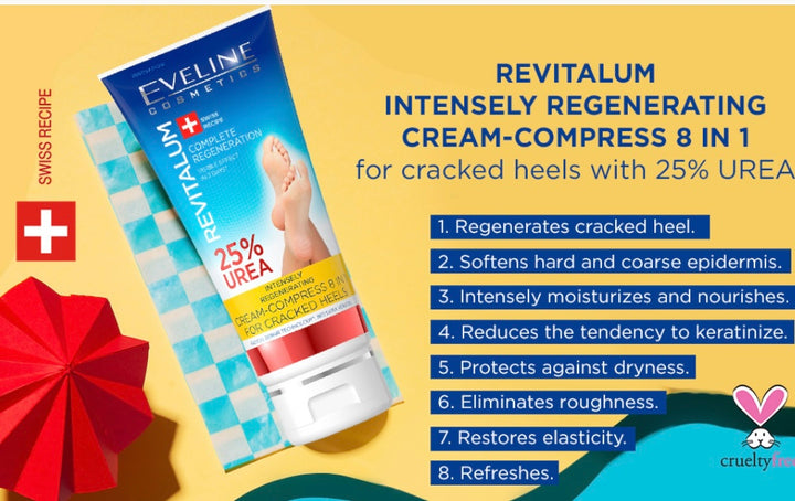 Eveline Revitalum Intensely Regenerating Urea 25% - 75ml | ايفيلين مرطب للاقدام يوريا 25% - 75 مل