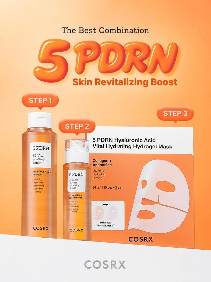 COSRX 5 PDRN Hydrating Facial Mask Hyaluronic Acid Vital - 34g | كوس ار اكس ماسك هيدروجل مرطب بحمض الهيالورونيك - 34غ #2
